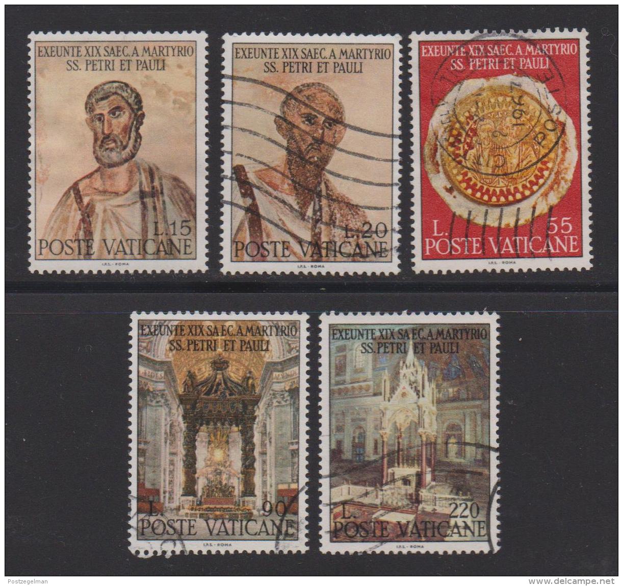 VATICAN, 1967, Mixed Stamps , Martyrdom, 523-527, #3937,  2 Values Only - Used Stamps