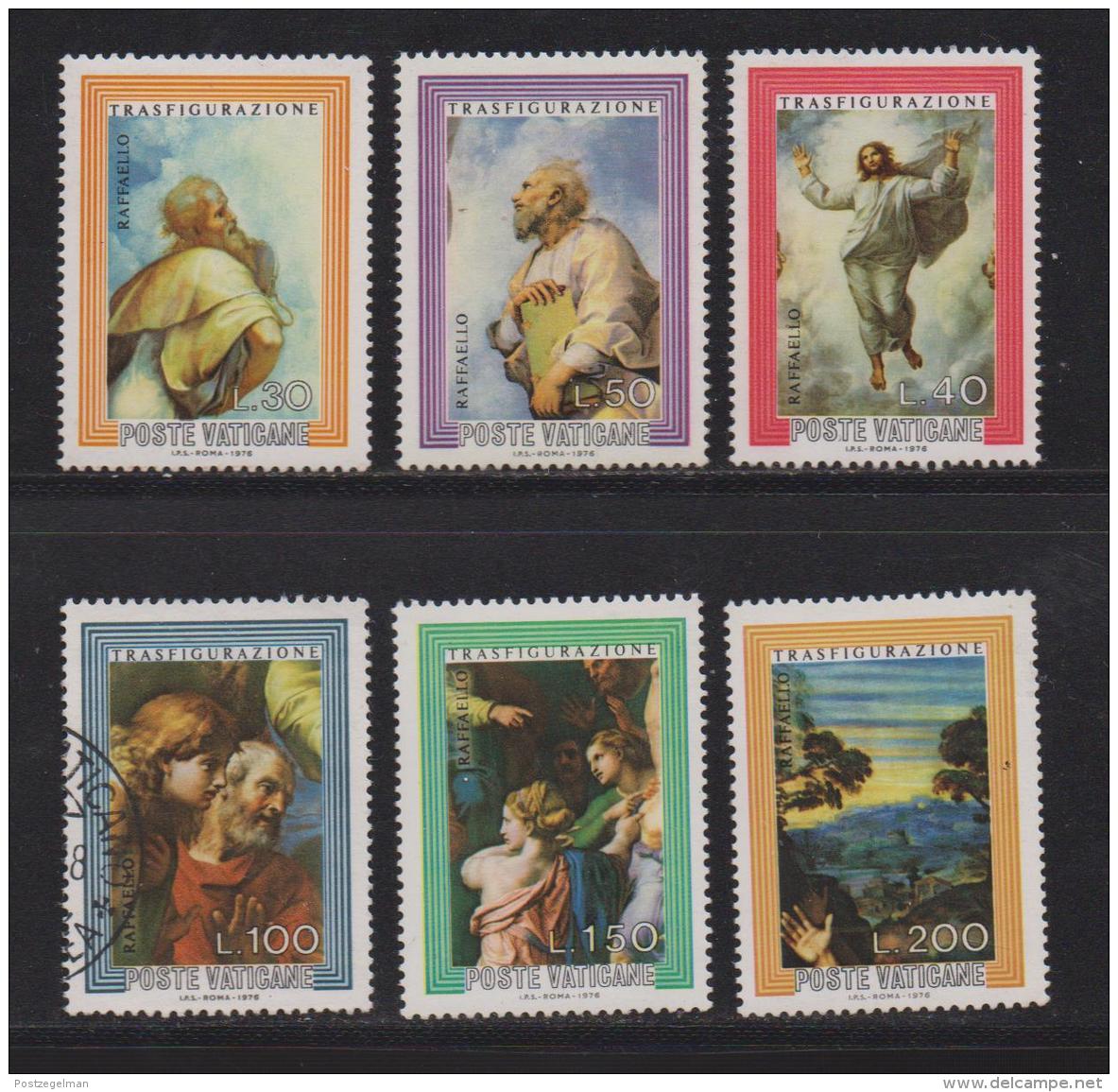 VATICAN, 1976, Mixed Stamps , Raphael's Transfiguration, 683-688, #4305, Complete - Used Stamps