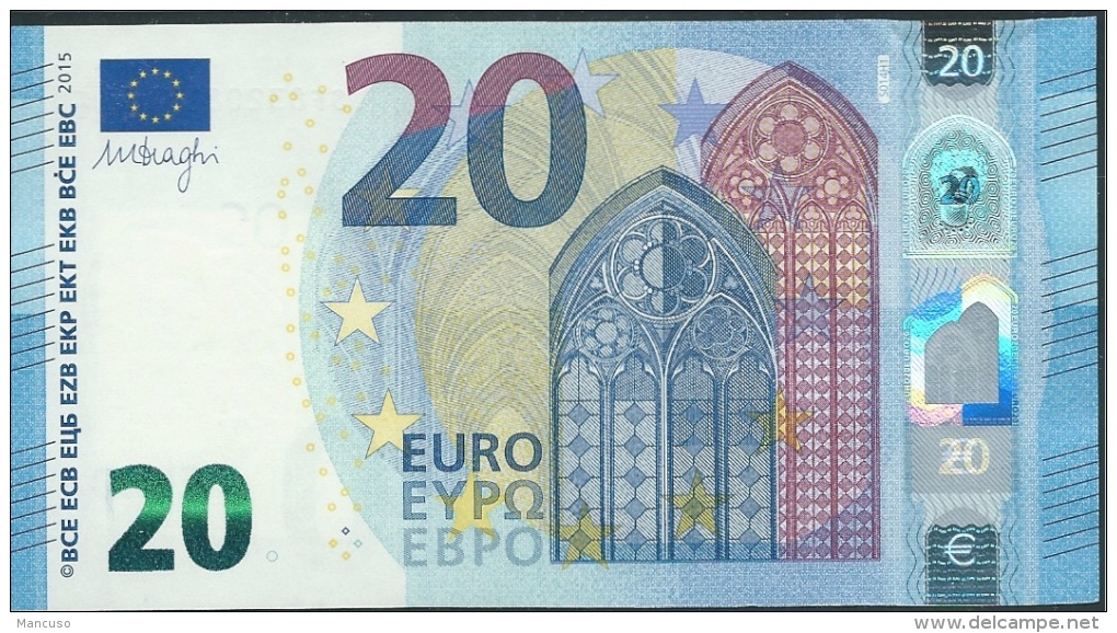 &euro; 20  ITALIA  SF S014  DRAGHI  UNC - 20 Euro