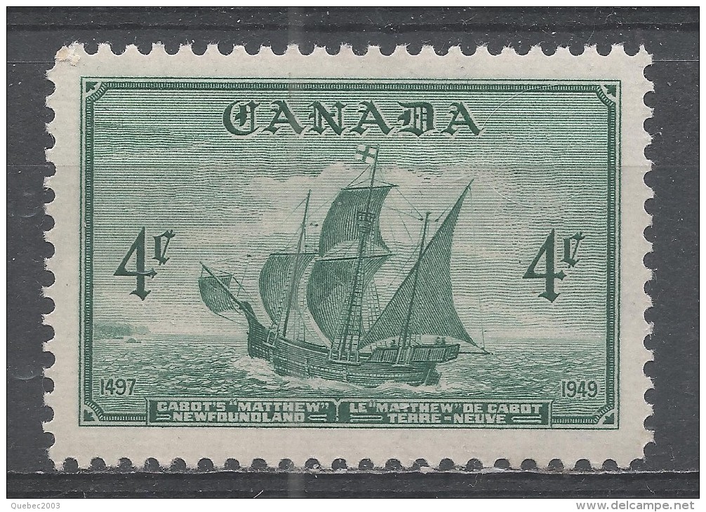 Canada 1949. Scott #282 (MNH) John Cabot's Ship ''Matthew''  (Complete Issue) - Ungebraucht