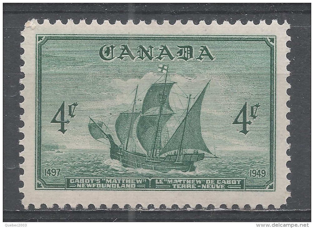 Canada 1949. Scott #282 (MNH) John Cabot's Ship ''Matthew''  *Complete Issue* - Neufs