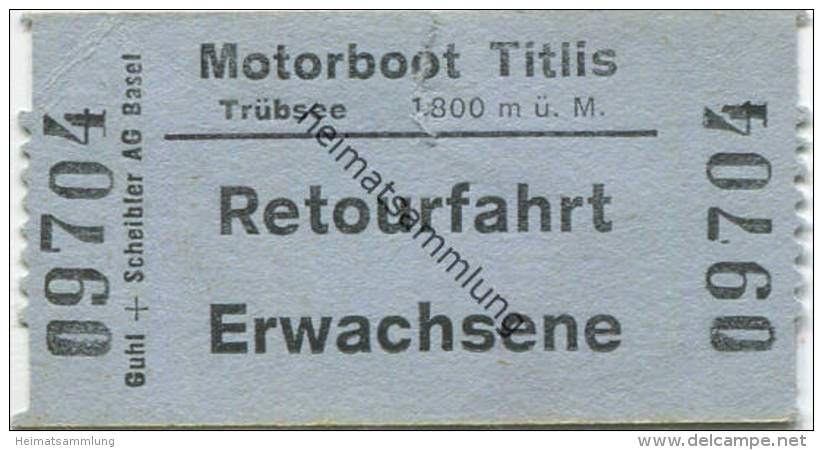 Motorboot Titlis - Trübsee - Fahrkarte Retourfahrt - Erwachsene - Europa