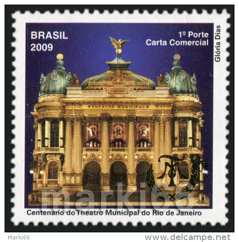 Brazil - 2009 - Centenary Of Municipal Theatre In Rio De Janeiro - Mint Stamp - Nuovi