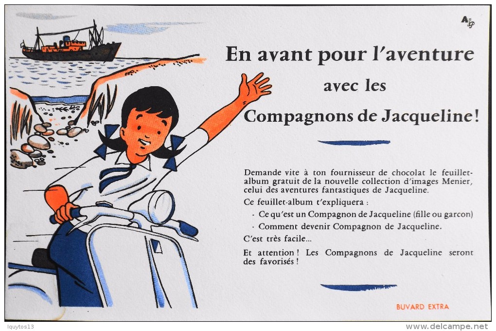 BUVARD ANCIEN - En Avant Pour L'Aventure Avec Le Compagnons De JACQUELINE - Très Bon Etat - - Kinderen