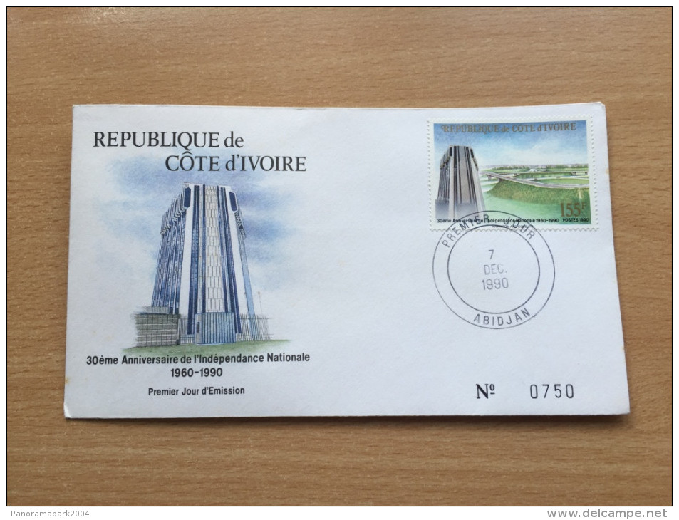 Côte D´Ivoire Ivory Coast Elfenbeinküste 1990 FDC 30 Ans Indépendance Nationale Independance Unabhängigkeit Mi. 1024 - Côte D'Ivoire (1960-...)