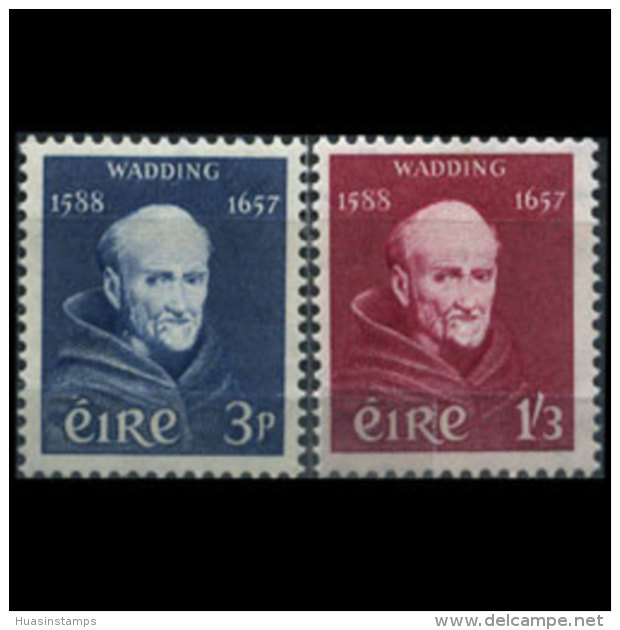 IRELAND 1957 - Scott# 163-4 Historian Wadding Set Of 2 LH - Neufs