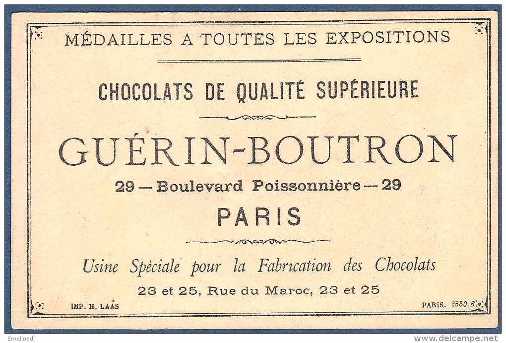 Chromo Chocolat Guerin-Boutron Souvenir De L´exposition Universelle 1889 Paris Pavillon République Vénézuela - Guerin Boutron