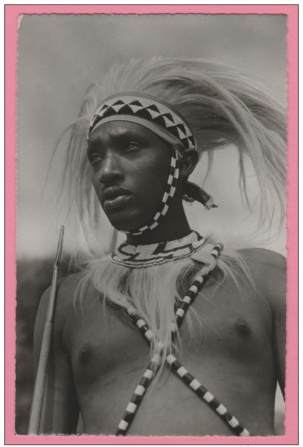 CP CONGO - 1957 -  Carte Photo Réel - RUANDA DANSEUR WATUTSI - Congo Belge