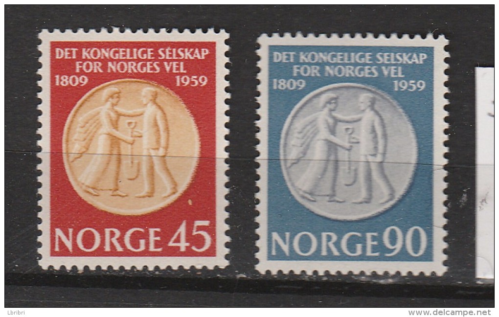 NORVÈGE N°392/ 393 SESQUICENTENAIRE DE LA SOCIETE ROYALE DE BIENFAISANCE NEUF SANS CHARNIERE - Neufs