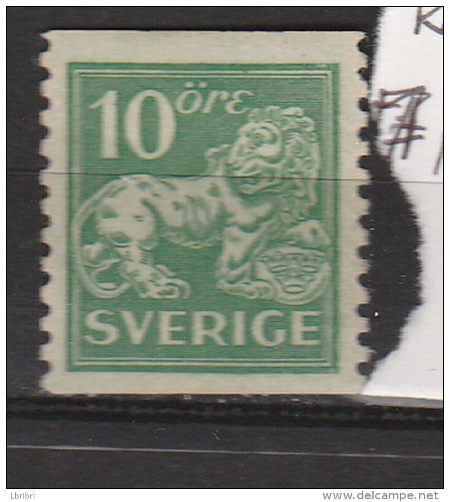 SUÈDE N°126 10 O VERT   LION DES VASA NEUF AVEC CHARNIEREE - Neufs