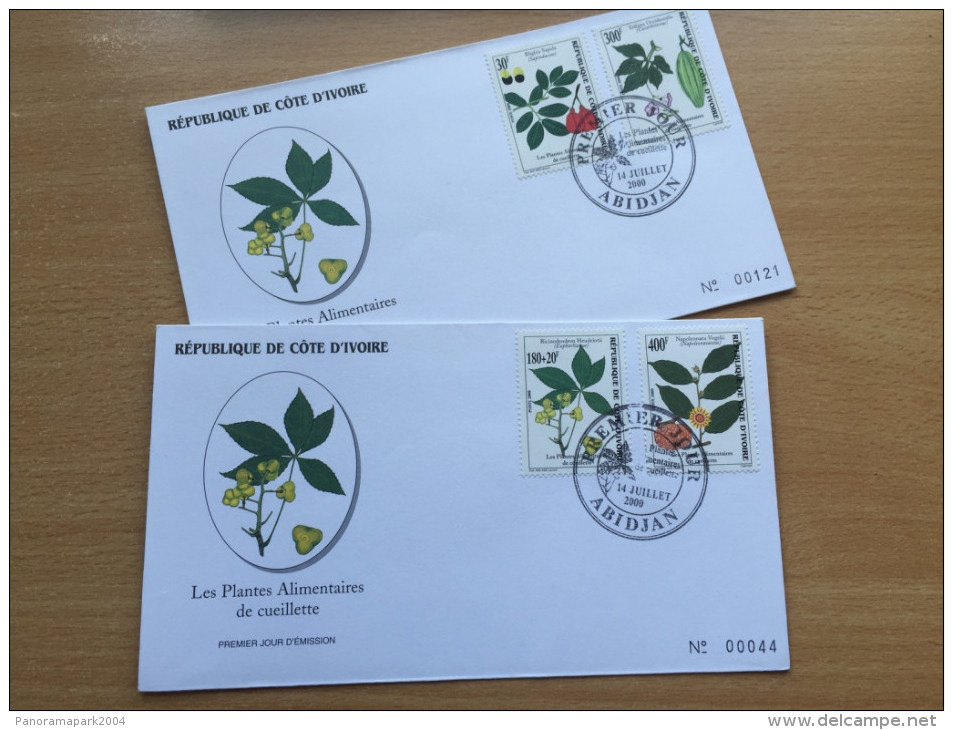 Côte D´Ivoire Ivory Coast Elfenbeinküste 2000 FDC Plantes Alimentaires Nutzpflanzen Plants Mi. 1235-1238 - Côte D'Ivoire (1960-...)