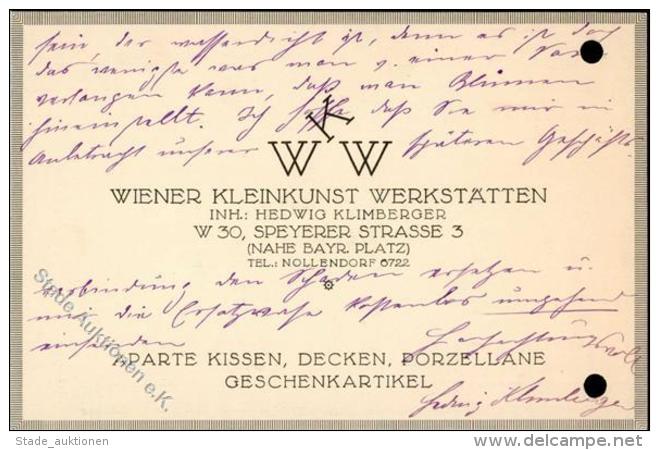 Wiener Werkstätte Wiener Kleinkust Werkstätten Werbe AK II (Aktenlochung) - Unclassified