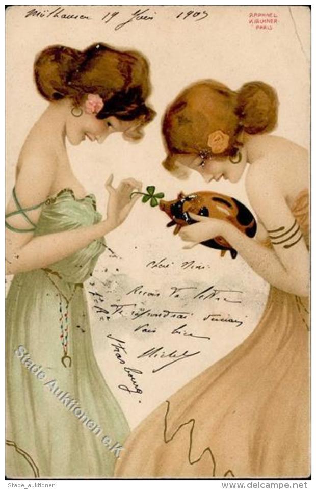 Kirchner, R. Frauen Jugendstil  Künstlerkarte 1903 I-II (Eckbug) Art Nouveau Femmes - Kirchner, Raphael