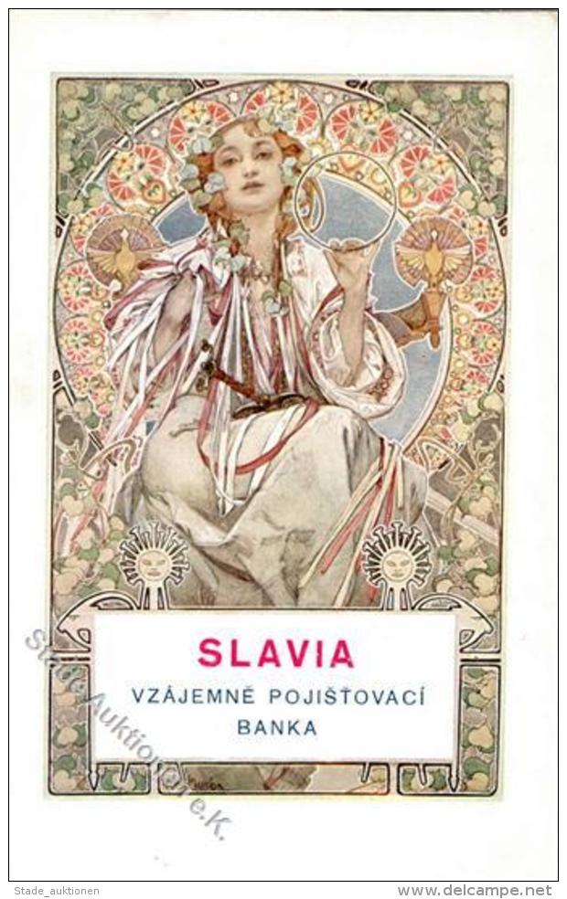 Mucha, Alphonse Slavia Künstler-Karte I-II - Unclassified