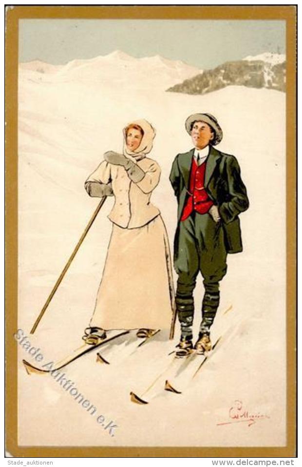 Pellegrini, A. H. Ski Winter  Künstlerkarte 1913 I-II - Zonder Classificatie