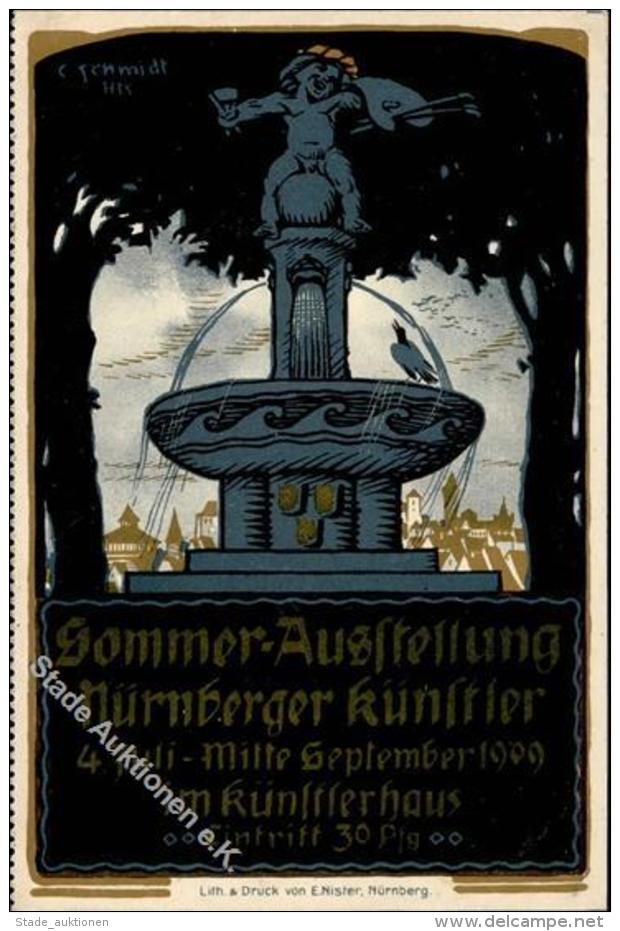 Schmidt, C. Sommer Ausstellung Nürnberger Künstler 1909 Künstler-Karte I-II Expo - Unclassified