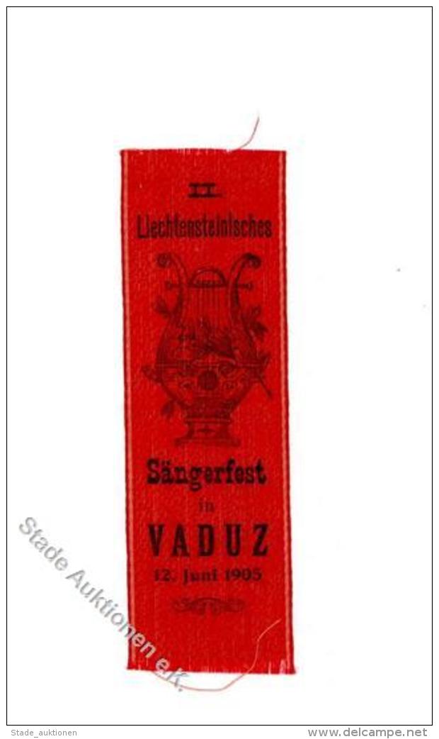 Seide Bedruckt II. Liechtensteinisches Sängerfest In Vaduz 1905 I-II Soie - Unclassified