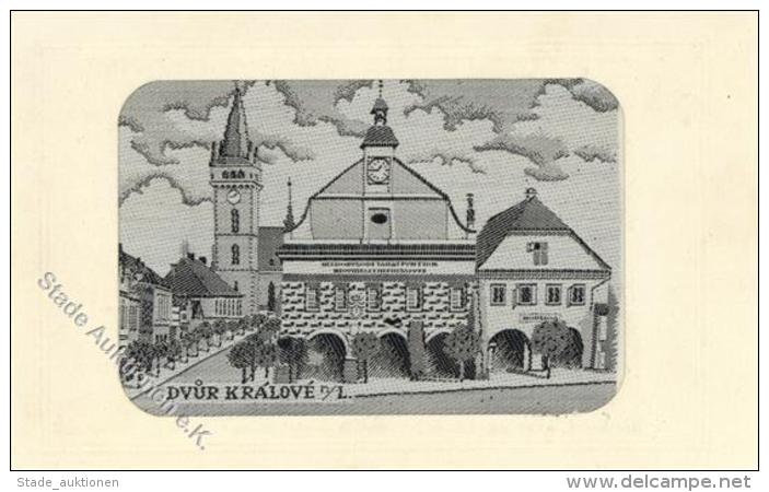 Seide Gewebt Dvur Kralove (Königinhof) Tschechien Künstler-Karte I-II Soie - Unclassified