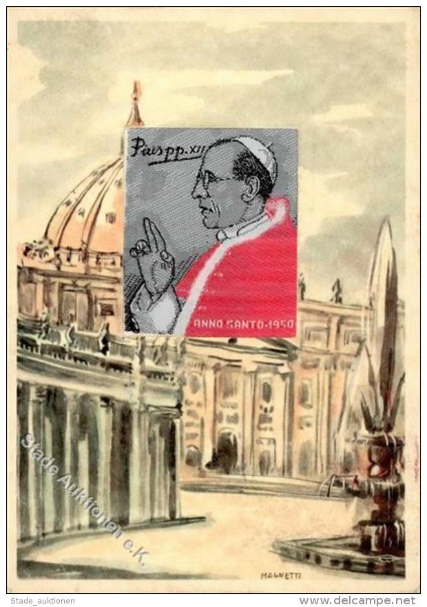 Seide Gewebt Papst Pius XII Künstlerkarte I-II Soie - Unclassified