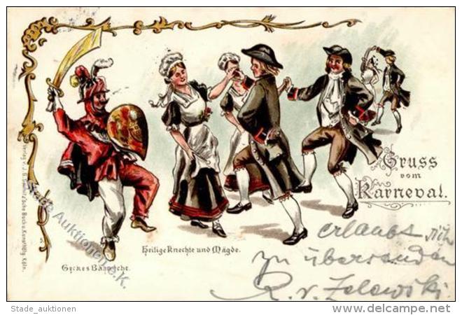 Karneval Litho Künstlerkarte 1898 I-II (fleckig) - Unclassified