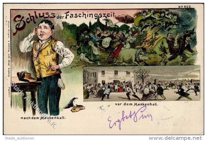 Karneval Litho Künstlerkarte 1900 I-II - Unclassified