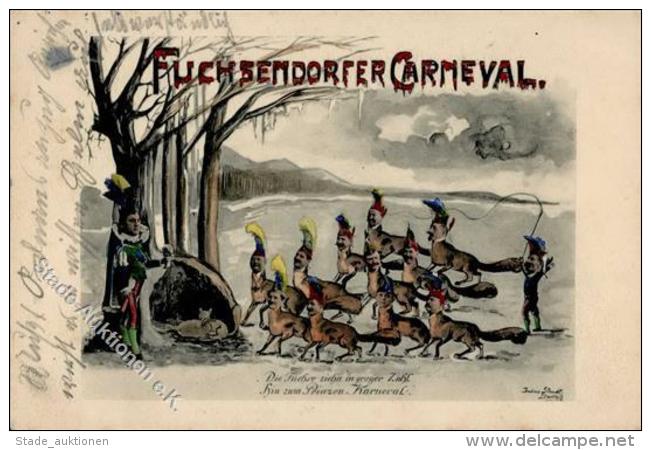 Karneval Sign. Staudt, Julius Fuchsendorfer Carneval Künstlerkarte 1912 I-II - Unclassified