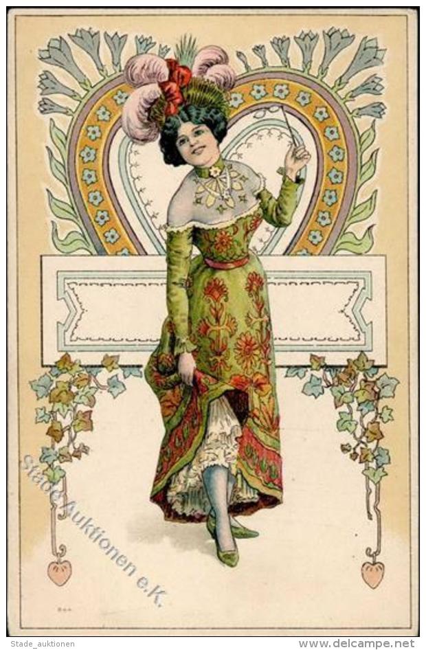 Frau Jugendstil Künstlerkarte I-II Art Nouveau - Unclassified