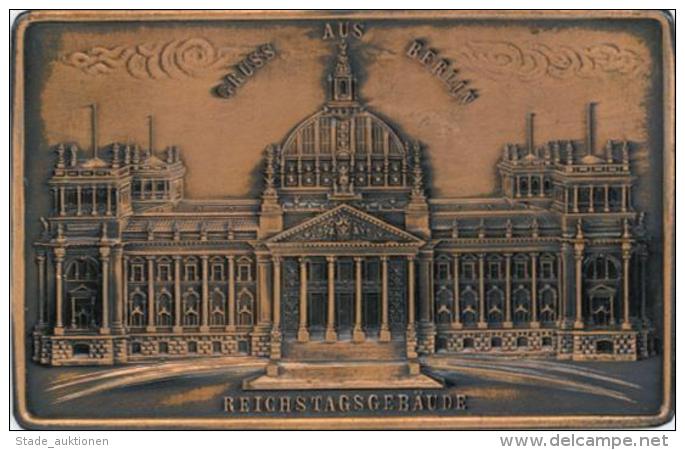 Metall-Karte (Kupfer) Berlin (1000) Reichstagsgebäude I-II - Unclassified