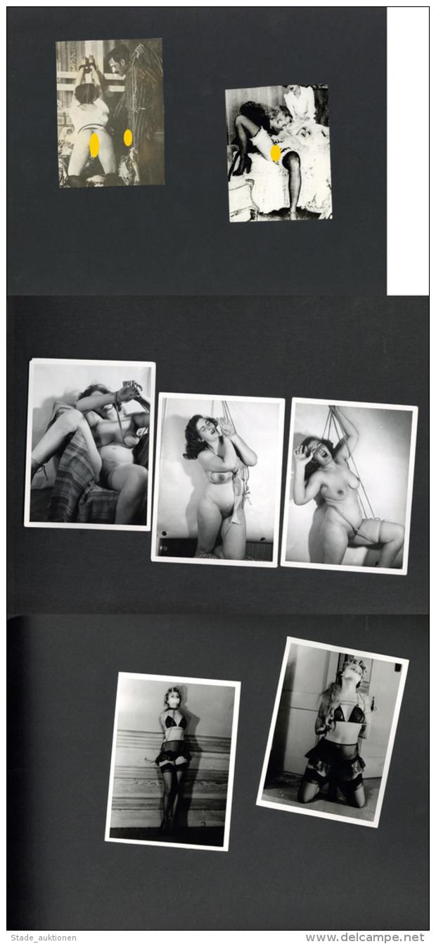 Erotik SM Lot Mit 24 Fotos Privat Div. Formate Auf Albenblätter Geklebt I-II Erotisme - Zonder Classificatie