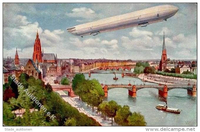 Ausstellung International Luftfahrt Ausstellung (ILA) Frankfurt (6000) Zeppelin Künstler-Karte I-II Expo Dirigeable - Unclassified