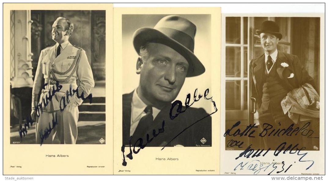 Schauspieler Albers, Hans Lot Mit 5 Autogrammkarten Mit Unterschrift I-II - Actors