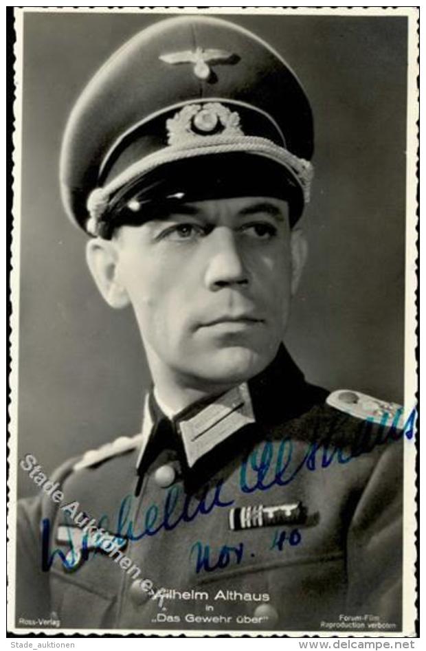 Schauspieler Althaus, Wilhelm In Uniform Foto-Karte I-II - Actors