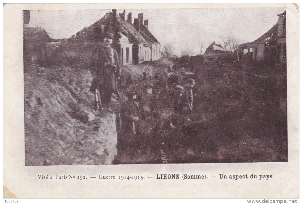 LIHONS - SOMME - (80) - CPA ANIMEE. - Autres & Non Classés