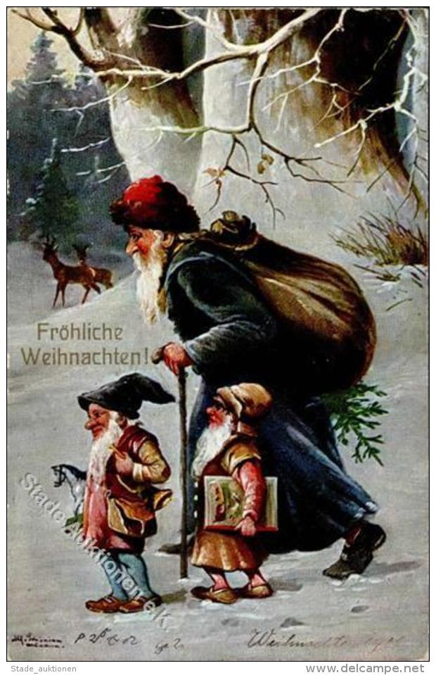 Zwerg Sign. Schönian, Alfred Weihnachtsmann  Künstlerkarte I-II Pere Noel Lutin - Unclassified