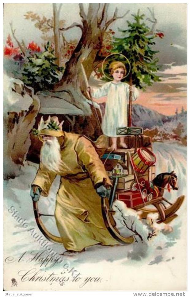 Weihnachtsmann Engel Spielzeug  Prägedruck 1905 I-II Pere Noel Jouet Ange - Unclassified