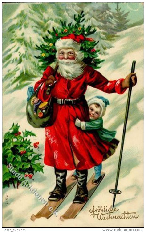 Weihnachtsmann Kind Puppe Ski I-II Pere Noel - Unclassified