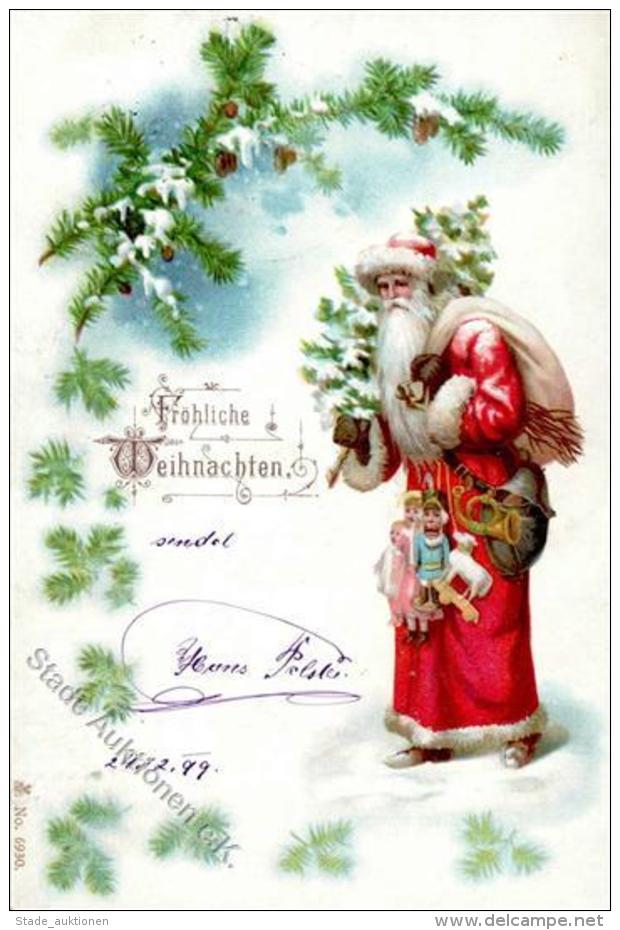 Weihnachtsmann Puppe Spielzeug  Lithographie 1899 I-II Pere Noel Jouet - Unclassified