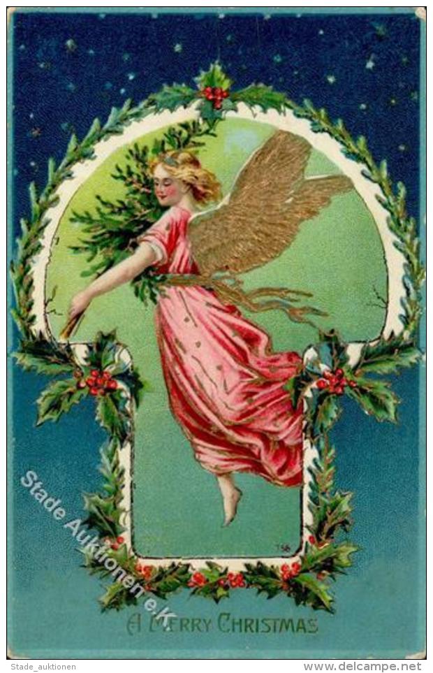 Engel Weihnachten Prägedruck 1910 I-II (Ecke Abgestossen) Noel Ange - Ohne Zuordnung