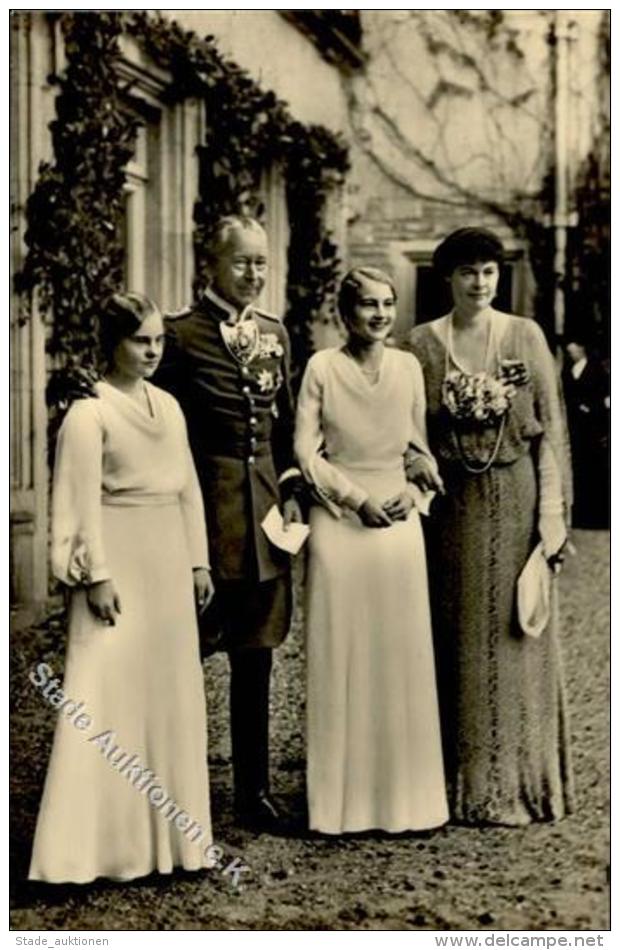 Adel Hohenzollern Kaiser Wilhelm II U. Victoria Einsegnung Der Prinzessinen Cecilie Und Alexandrine Foto-Karte I-II - Unclassified