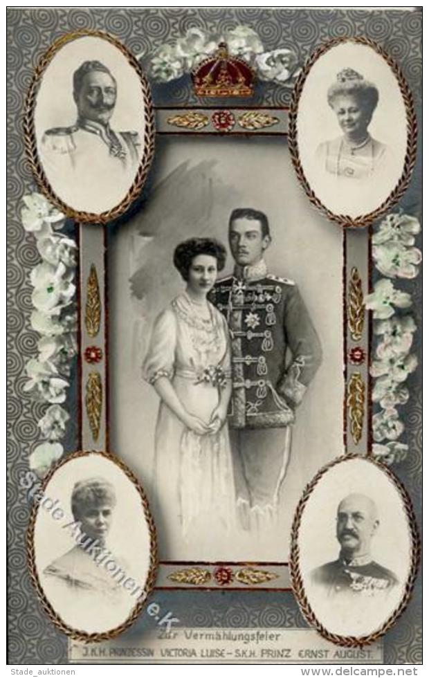 Adel Preußen - Goldprägekarte Vermählung Prinzessin Viktoria Luise - Prinz Ernst August 1913", I" - Unclassified