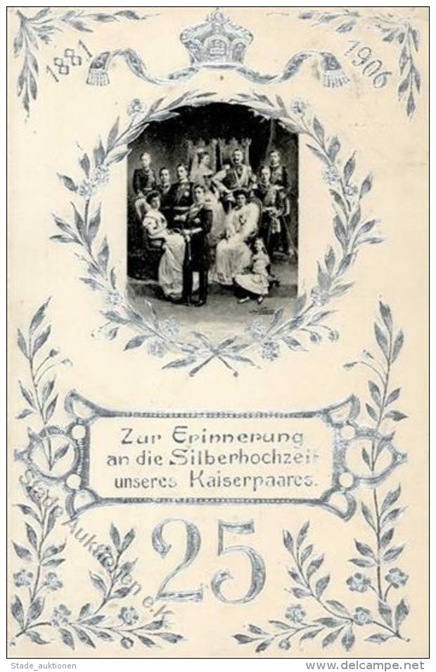 Adel KAISER WILHELM II - Prägekarte SILBERHOCHZEIT 1906, I - Unclassified