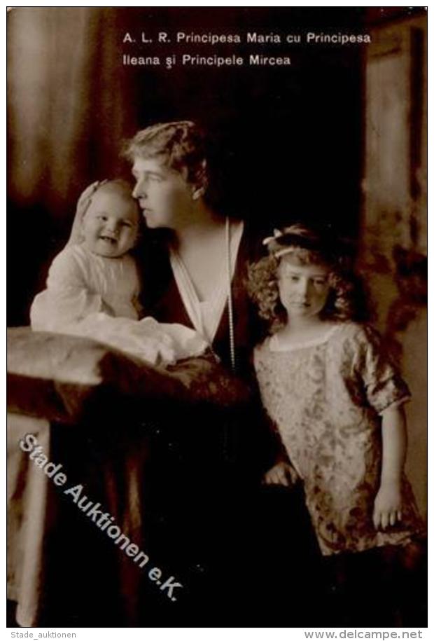 Adel Rumänien Prinzessin Maria, Iieana Und Mircea Foto AK 1915 I-II - Unclassified
