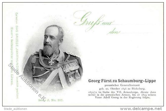 Adel Schaumburg-Lippe Fürst Georg Ansichtskarte I-II - Non Classés