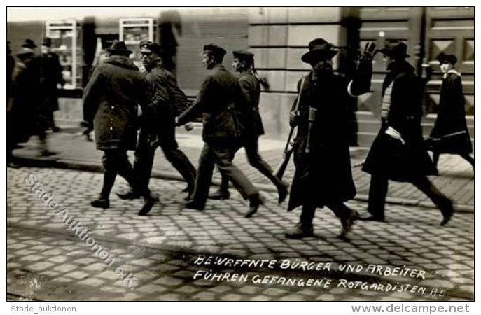 Politik München (8000) Revolution 1919 Bewaffnete Bürger Und Arbeiter Foto AK I-II - Other & Unclassified