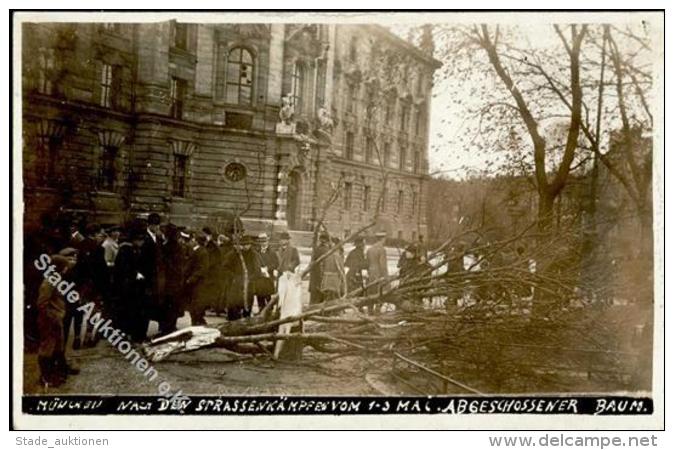 Politik München (8000) Revolution 1919 Nach Den Straßenkämpfen Foto AK I-II - Other & Unclassified