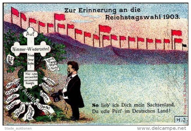 Politik Reichstagswahl 1903 Künstlerkarte 1903 I-II - Other & Unclassified