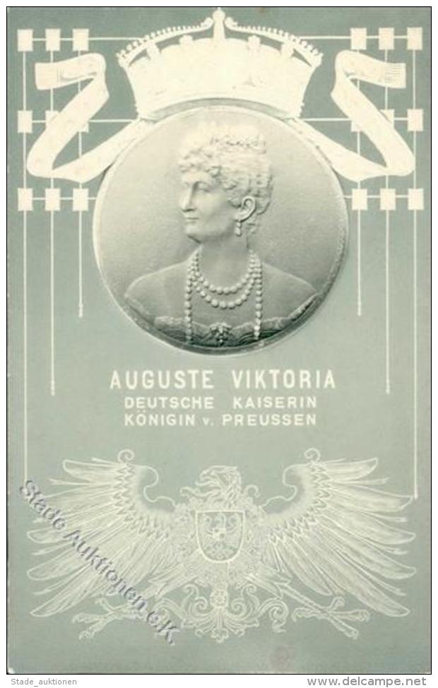 KAISERIN AUGUSTE VIKTORIA - Prägekarte D. Deutschen Kriegerbundes,I - Unclassified