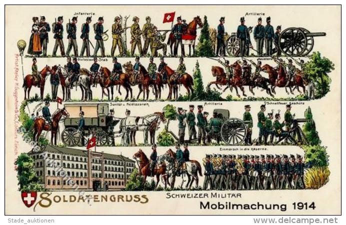 Militär Schweiz Mobilmachung 1914 I-II - Uniforms