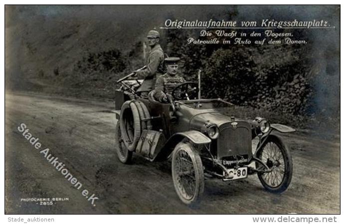 WK I Die Wacht In Den Vogesen Patrouille Im Auto Auf Dem Donon Foto AK 1915 I-II - Unclassified