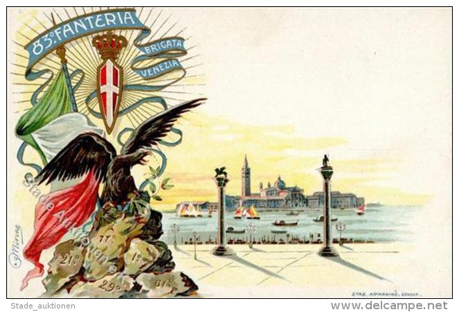 Regiment Italien 83. Fanteria Brigata Venezia Lithographie I-II - Regiments